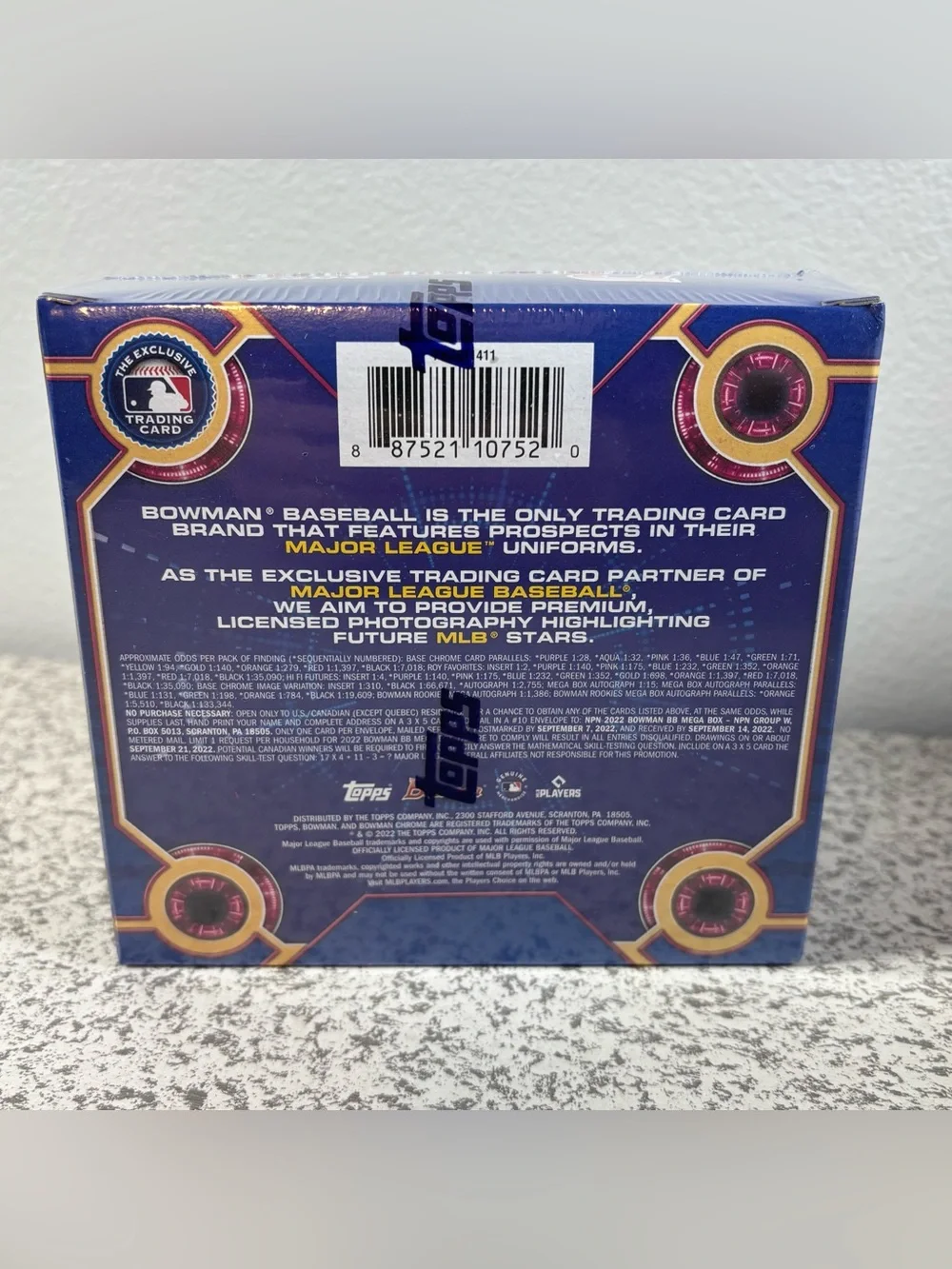 2022 Bowman Mega Box MLB Baseball Cards New Sealed